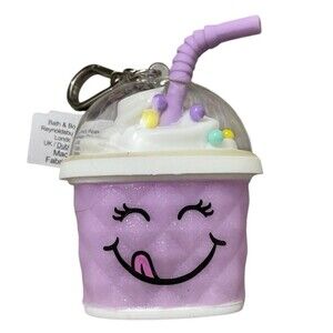 Bath & Body Works Purple Faceted Drink Cup PocketBac Holder Keychain Clip